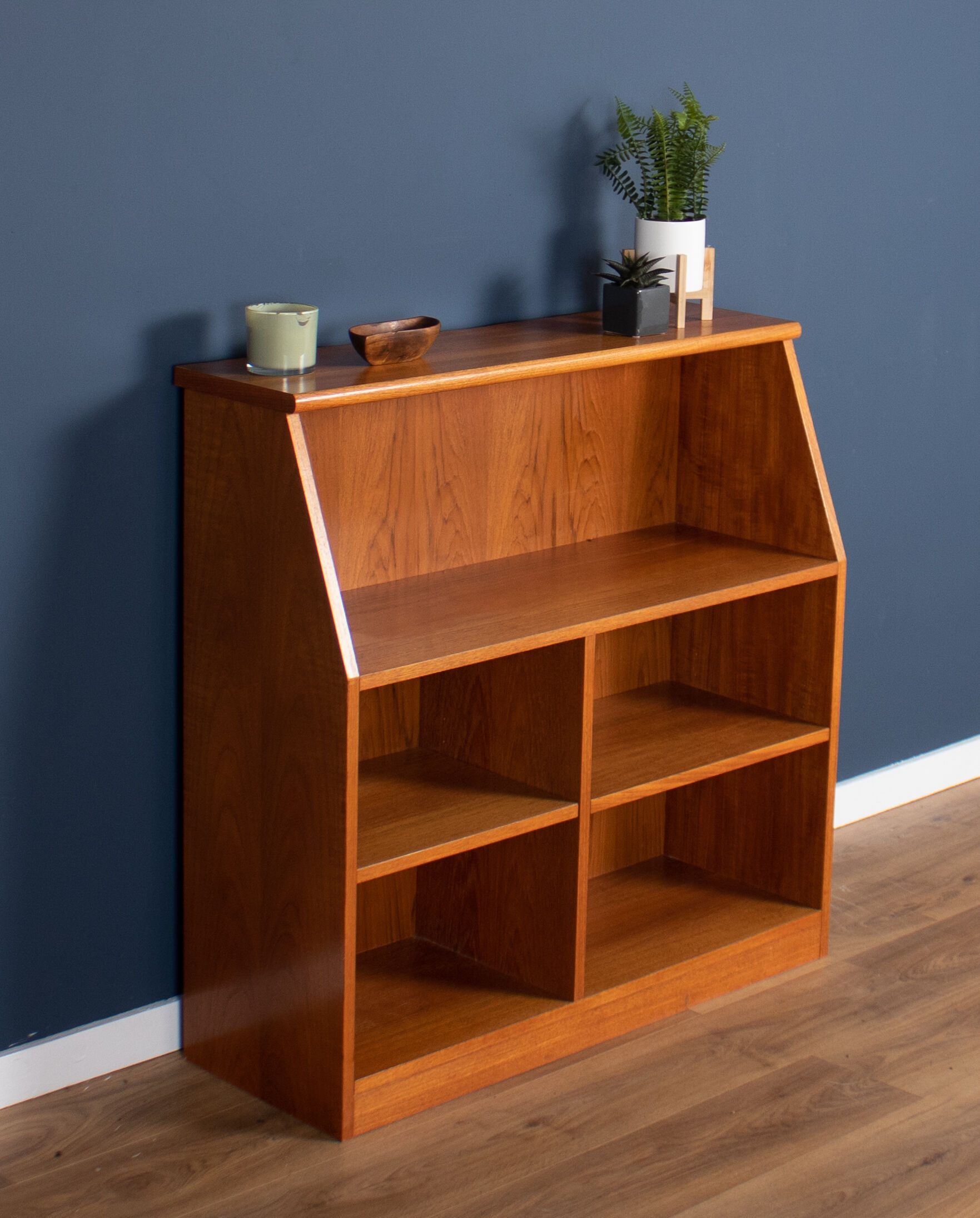Retro teak 1960s g plan bookcase storage cabinet