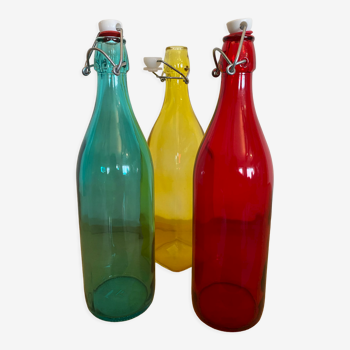 Set of 3 color bottles