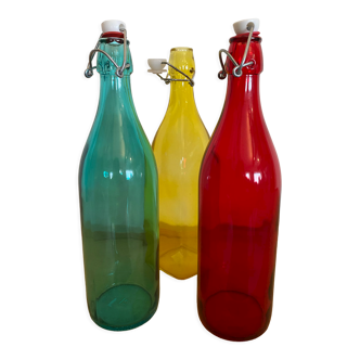 Set of 3 color bottles