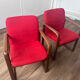 Vintage red armchairs