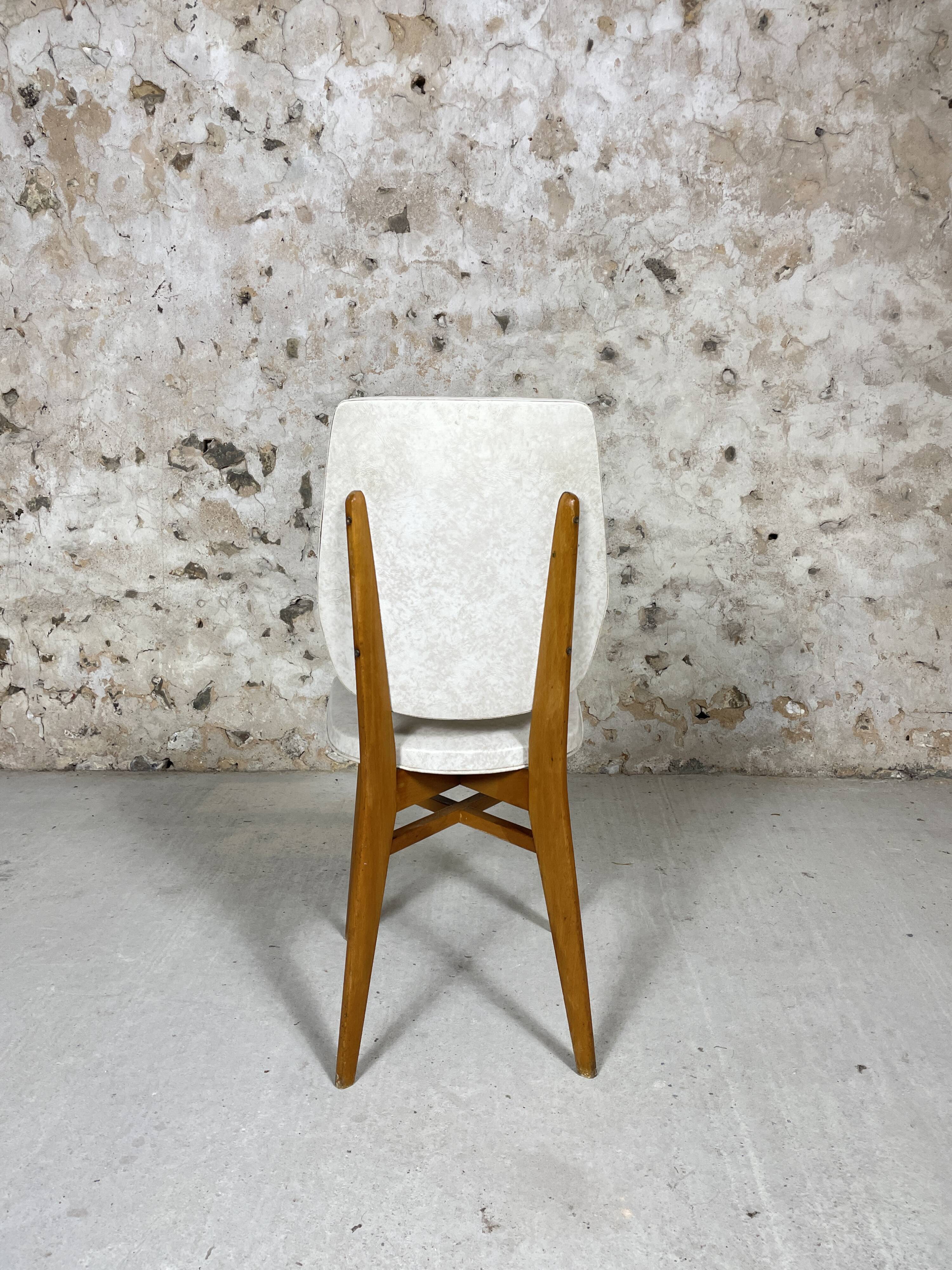 Chaises skaï blanc