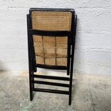Chaise pliante cannée