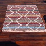 Recycled cotton handmade rug - Reversible - Multicolor