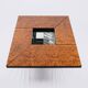 Table basse bar en loupe d'orme, Paul Michel pour Roche Bobois, 1980s
