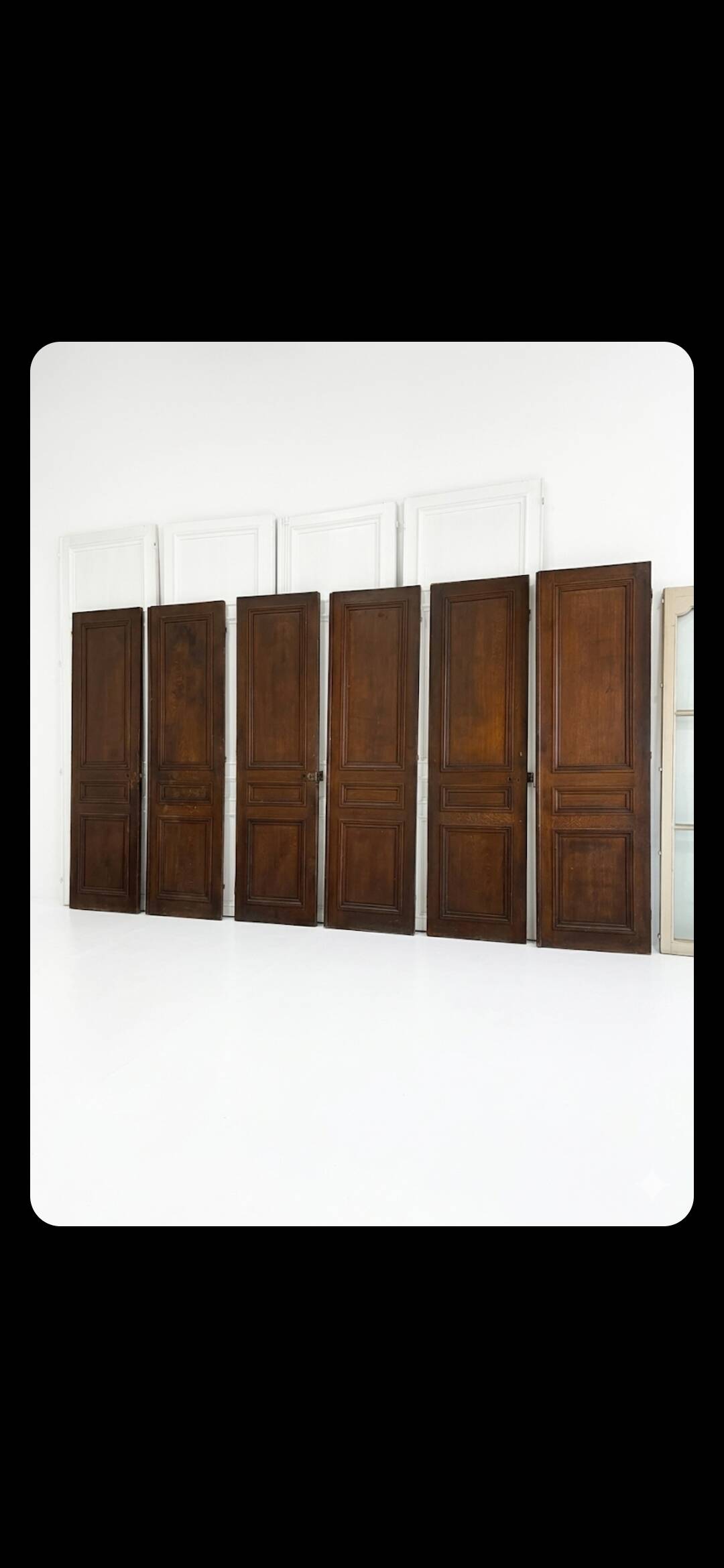 3 paires de portes de séparation du XIXème s.