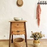 Old wooden hinged cabinet