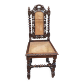 Chaise haute époque style Louis XIII,XIX siècle 