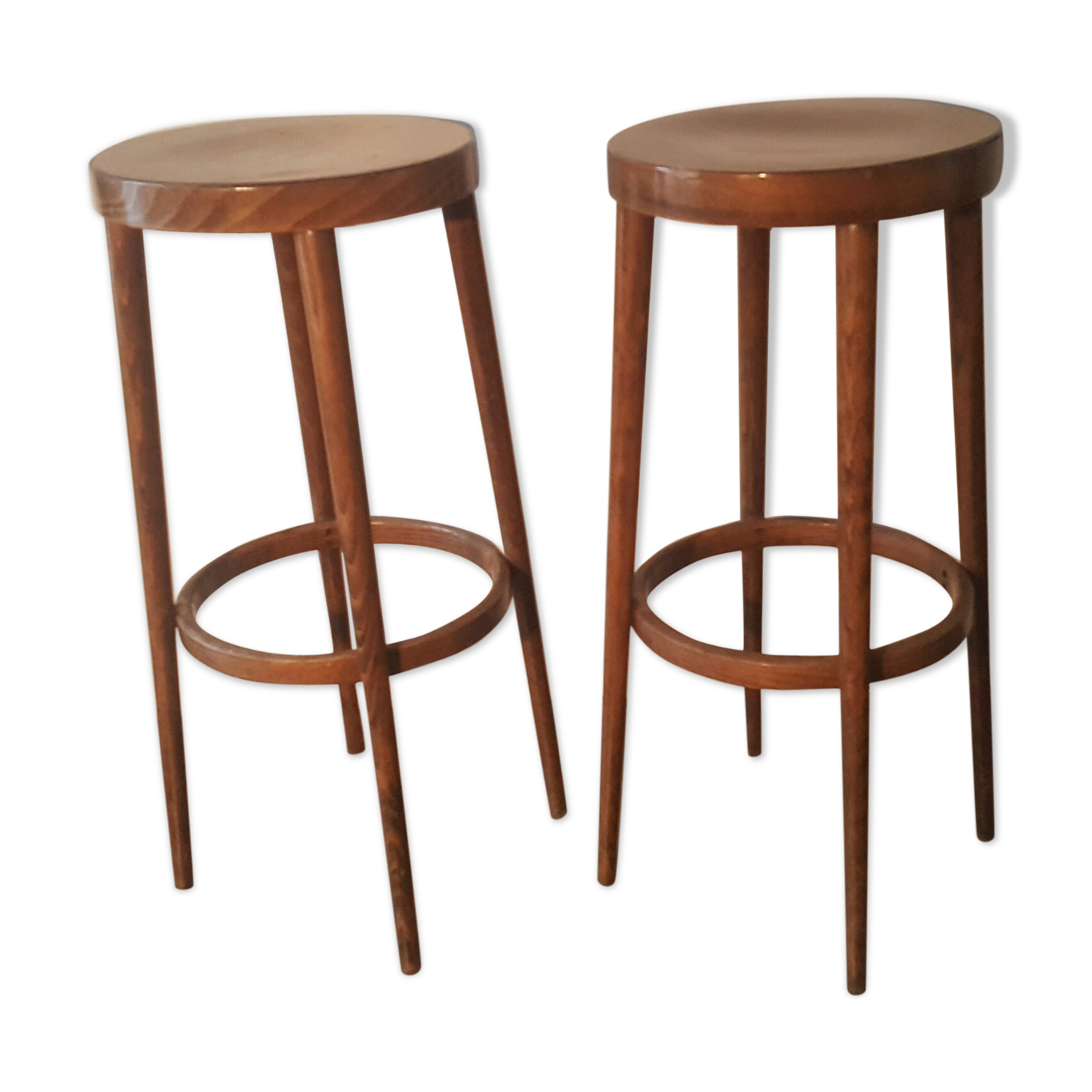 Pair of Baumann bar stools