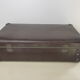 Old brown cardboard suitcase imitating the croco 50s/60s