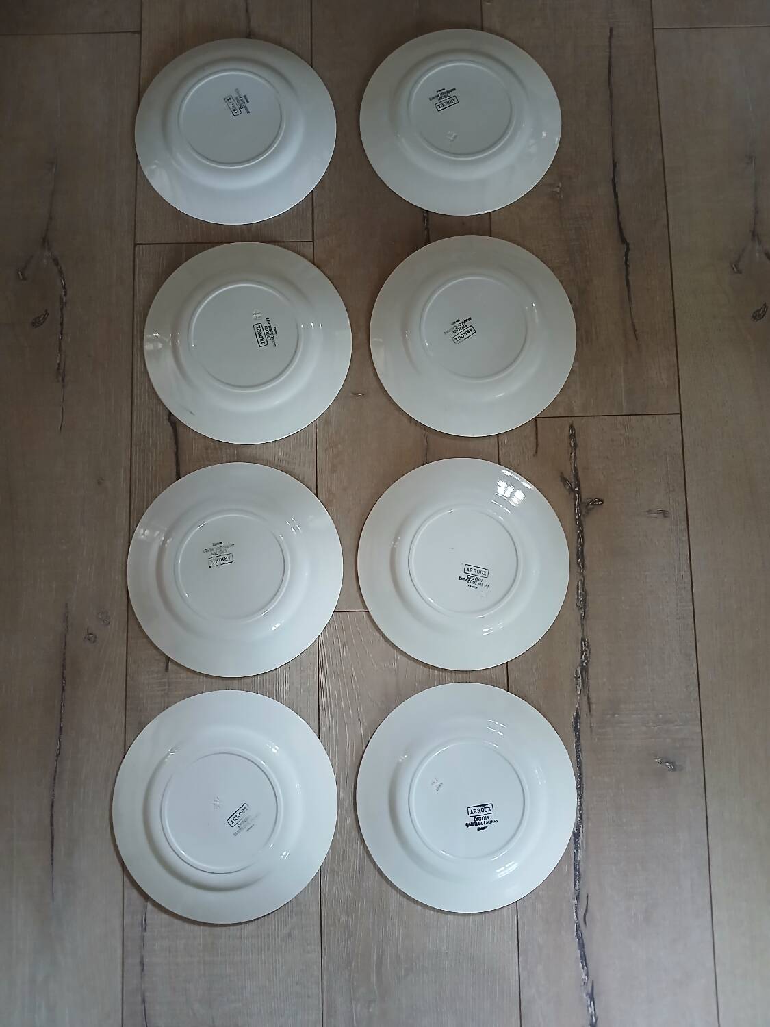 8 old Digoin and Sarreguemines dinner plates