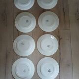 8 old Digoin and Sarreguemines dinner plates