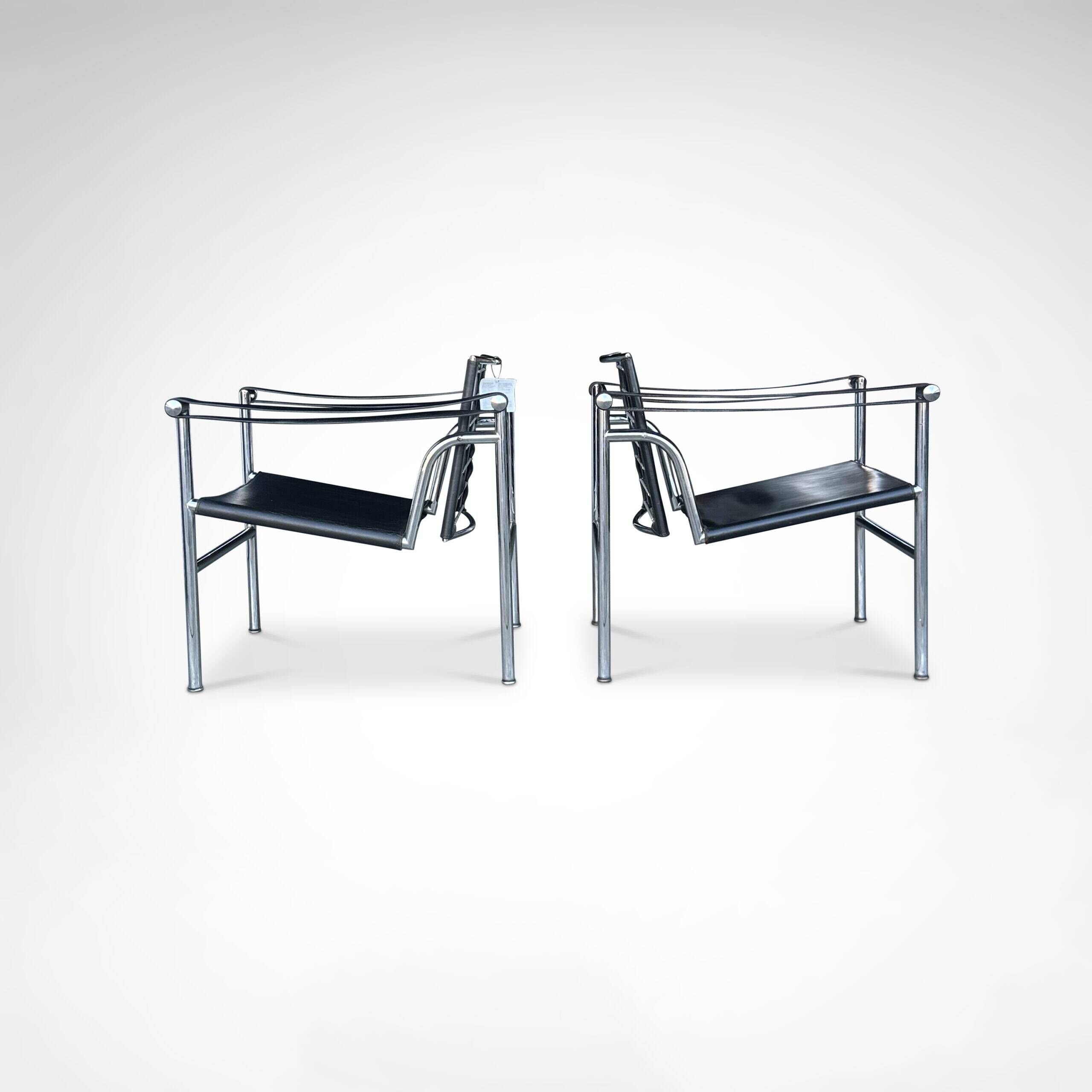Fauteuil vintage LC1 par Le Corbusier et al pour Cassina, ensemble de 3