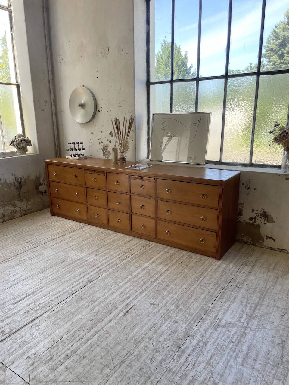 XXL golden oak craft furniture from the 50s