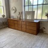 XXL golden oak craft furniture from the 50s