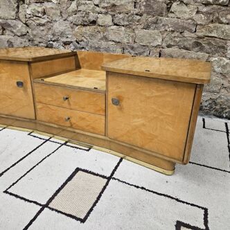 Small sideboard with 2 doors and 2 drawers vintage 1960"