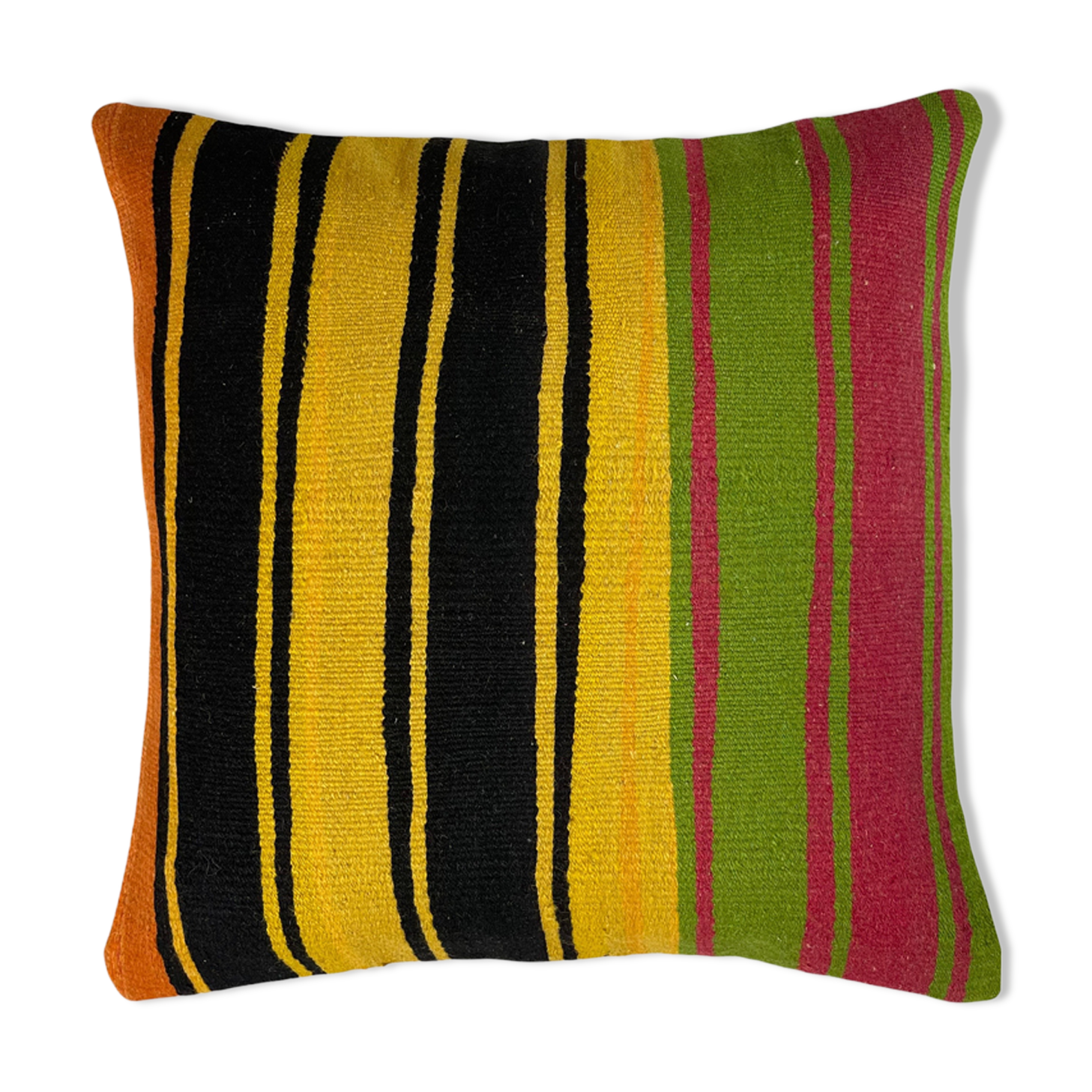 Vintage turkish kilim cushion cover, 60x60 cm