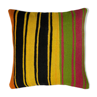 Housse de coussin turque kilim vintage, 60x60 cm