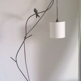 Hirondelle floor lamp by Patrice Gruffaz steel and bronze