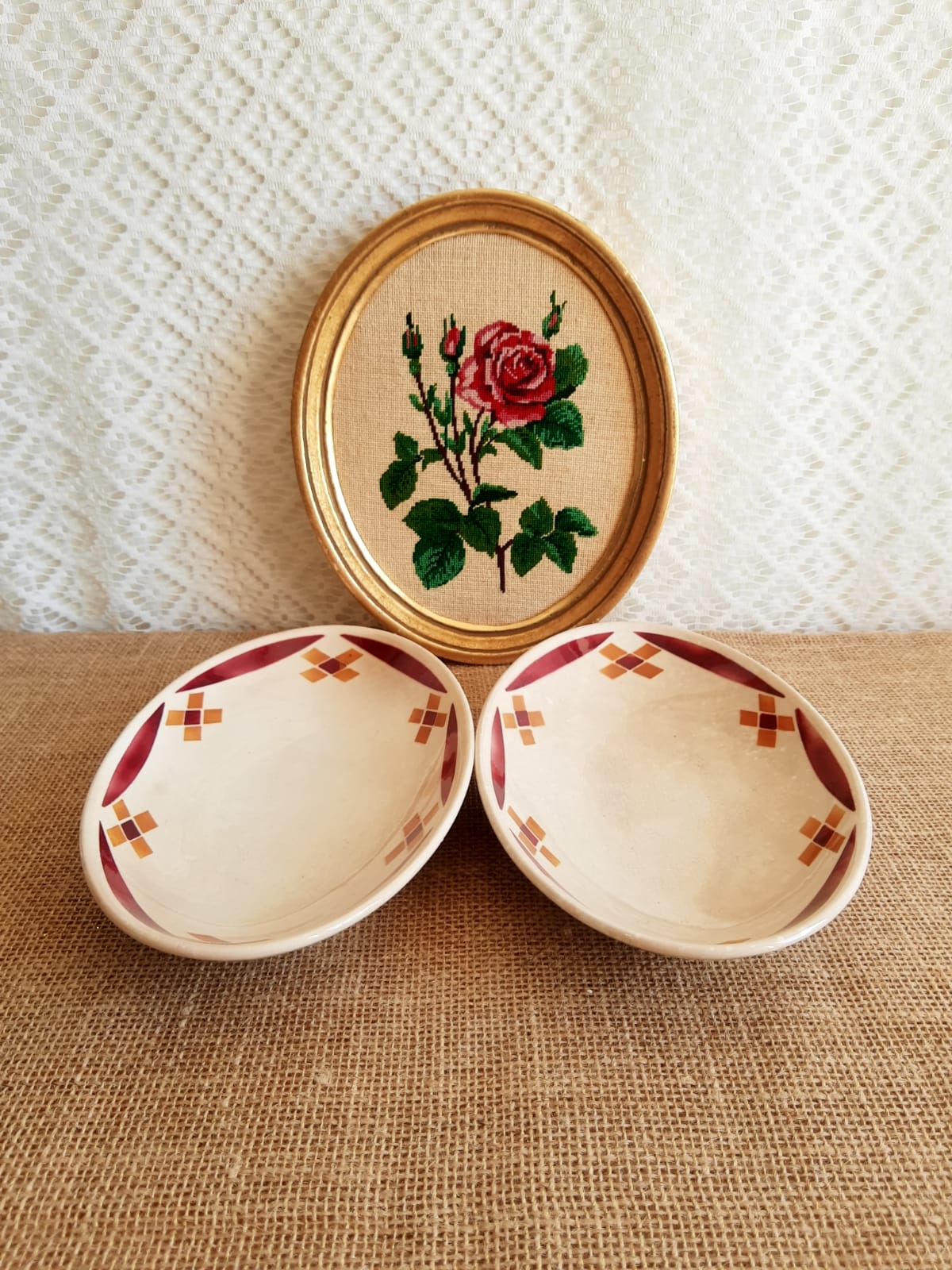 Set of 2 vintage Badonviller France Pornichet dishes