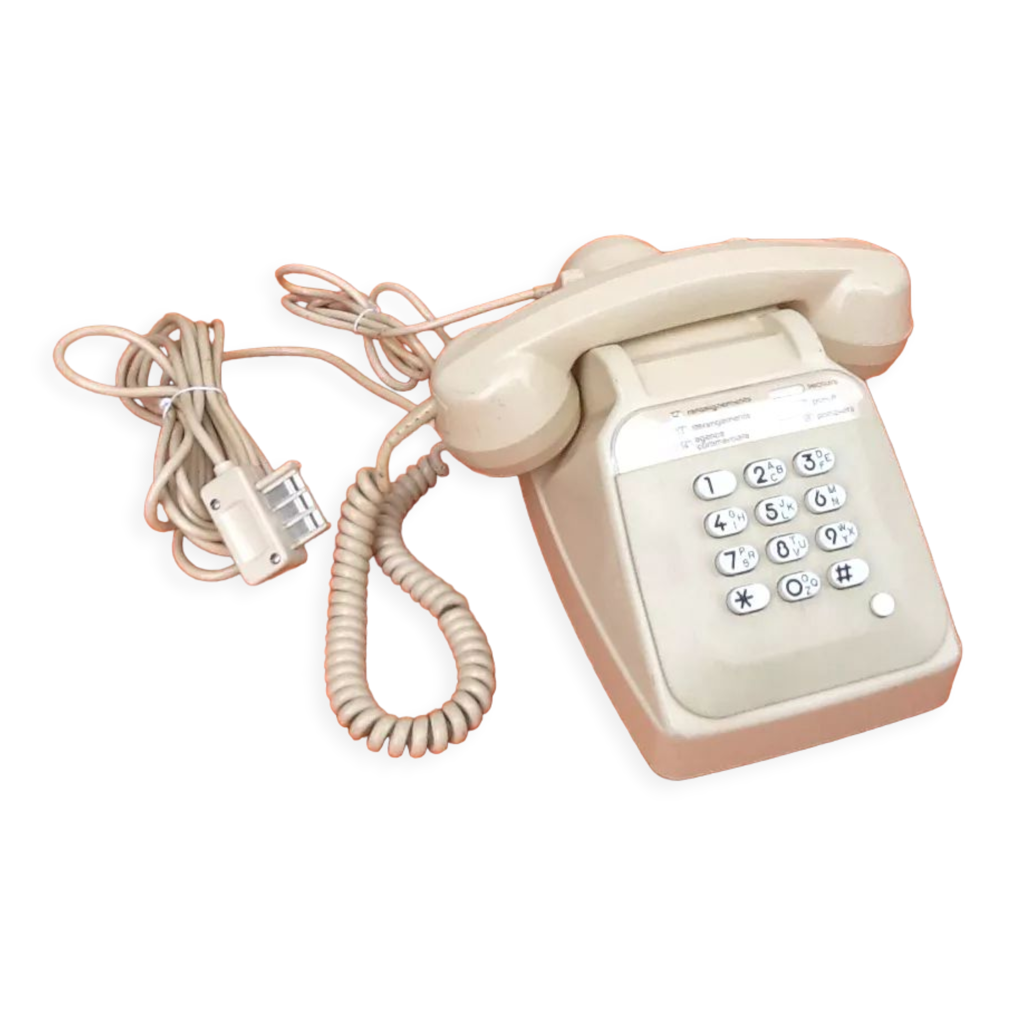 1980s Socotel Model S63 touch-tone phone Made in France