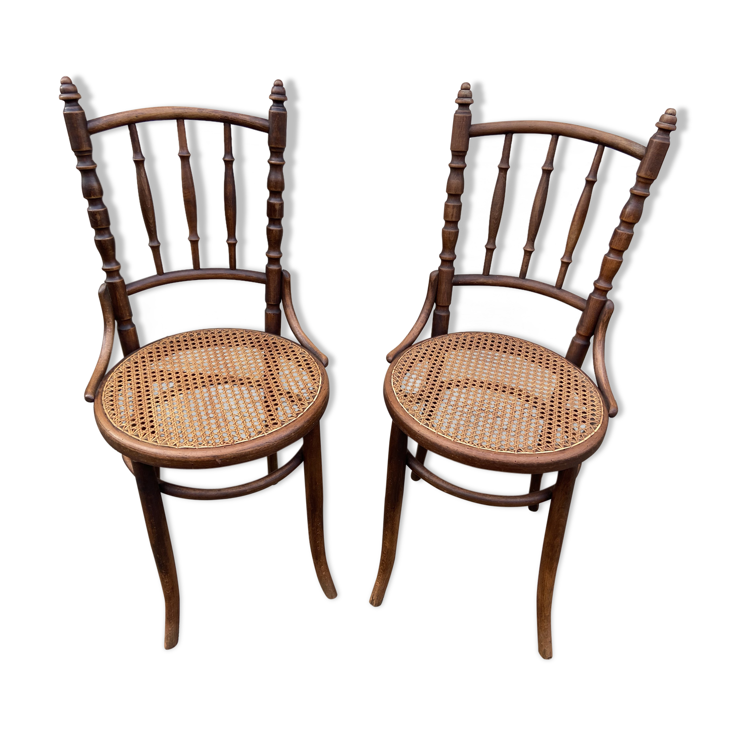 2 Viennese chairs bistro fischel curved wood