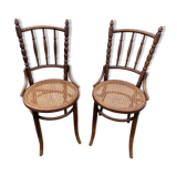 2 Viennese chairs bistro fischel curved wood