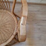 Peacock chair in rattan from the 60s