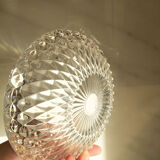 Chiseled glass ashtray