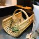 Door logs or magazines in rattan and wood