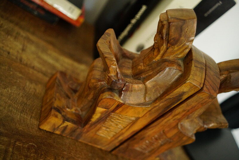 Wooden bookends
