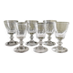 6 antique aperitif wine glasses in crystal "Caton" Saint Louis