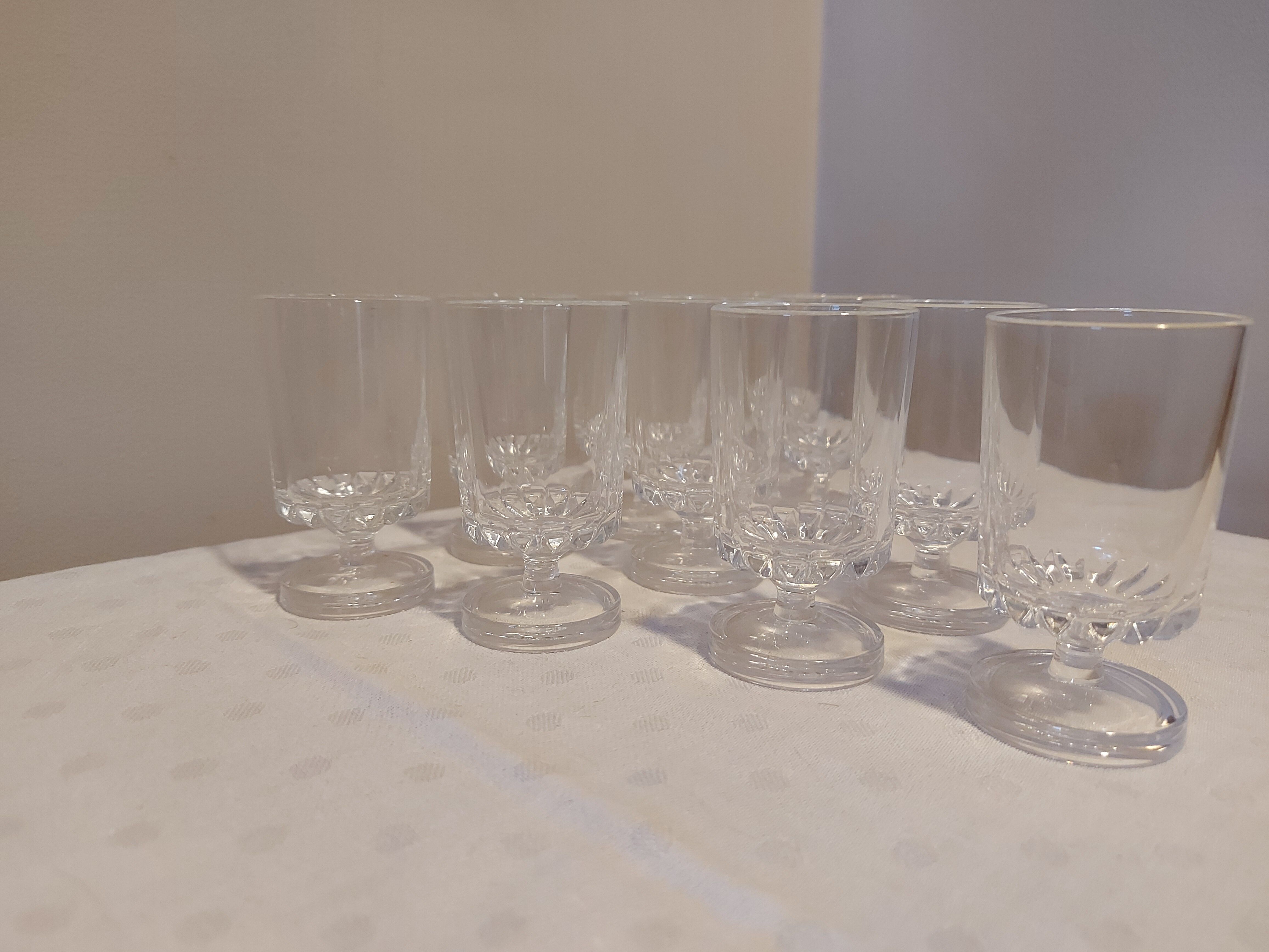 10 crystal liqueur glasses
