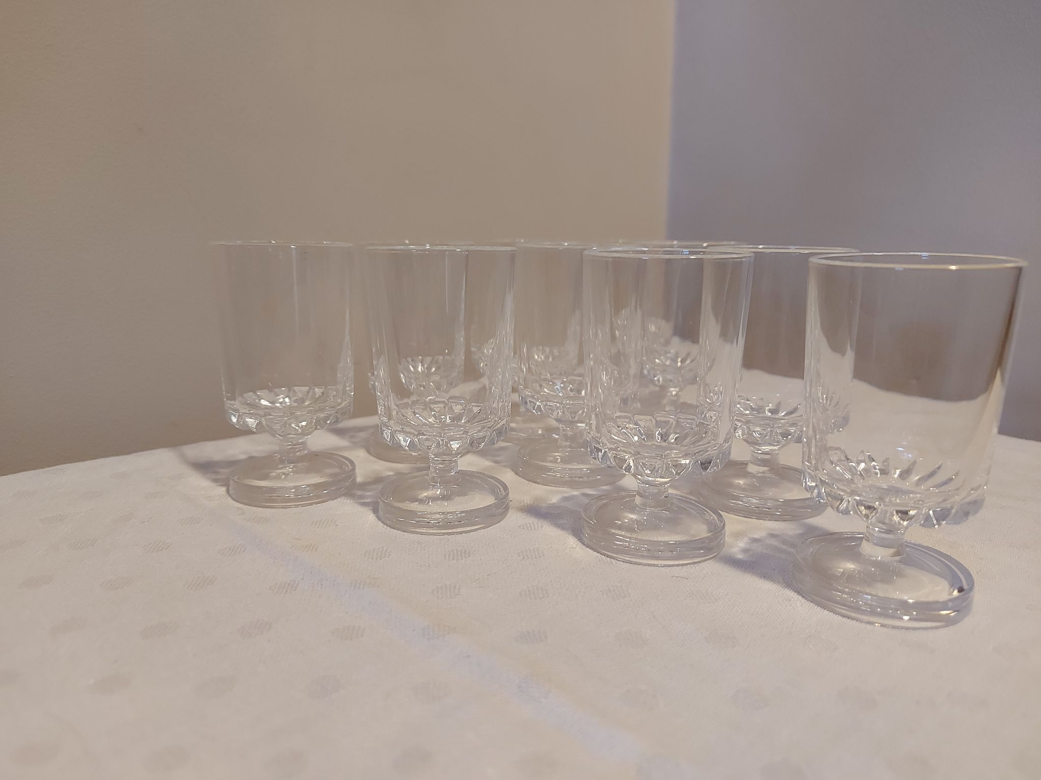 10 crystal liqueur glasses