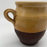 Varnished yellow terracotta confit pot