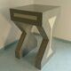 Pedestal / High side table in polished concrete – Unique artisan piece.