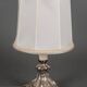 Louis XIV style 19th century silver or silver metal lamp with white lampshade