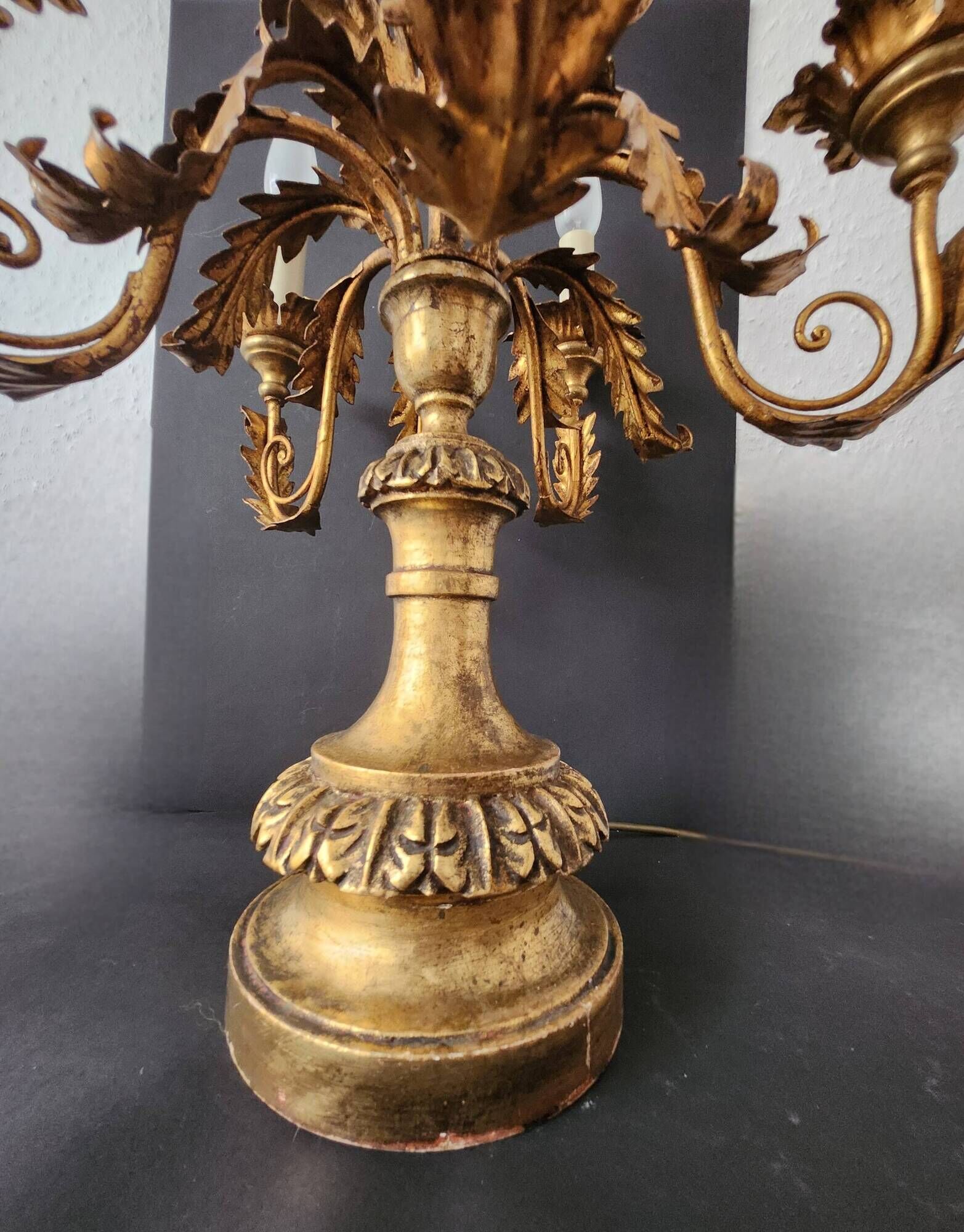 Antique gilded hand-forged hand-carved Florentine Louis XV, Italy