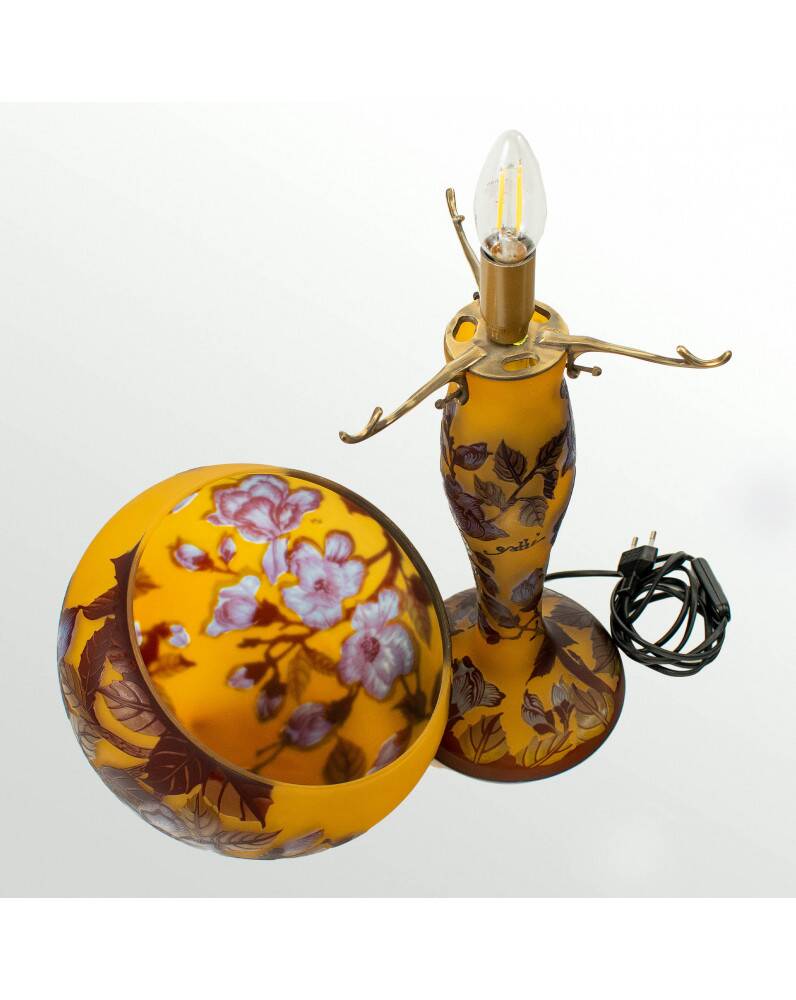 Large Mushroom Lamp in multilayer glass decorated