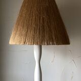 Art deco floor lamp 1950 wood and rope