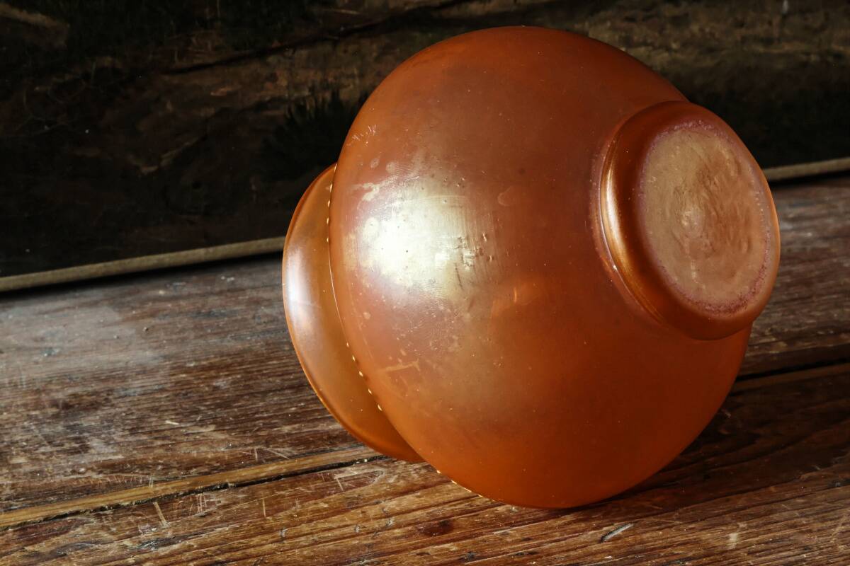 Art Deco enamelled blown glass vase