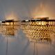 Regency sconces pair, cut crystals, Spain, 1980