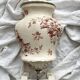 Antique wall fountain in ironstone, "Spring" Gien earthenware, late 19th century