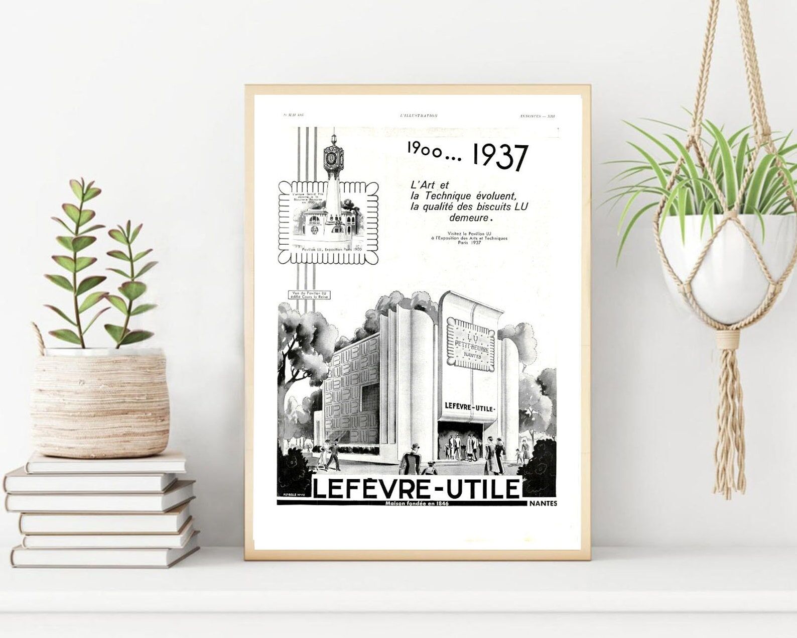 Vintage poster 30s Biscuits LU