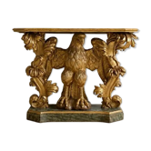 Console baroque ancienne en bois doré, Italie, XVIIIe siècle