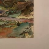 Jean Jacques GRUNENWALD (1911 - 1982) - Gouache - Mountain Landscape