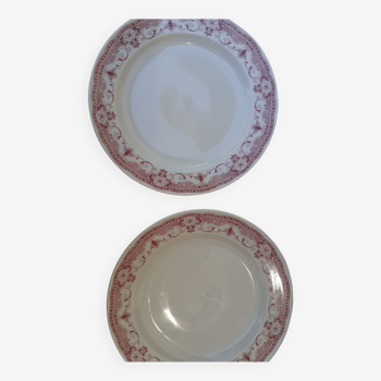 2 plate flat porcelain Shonwald