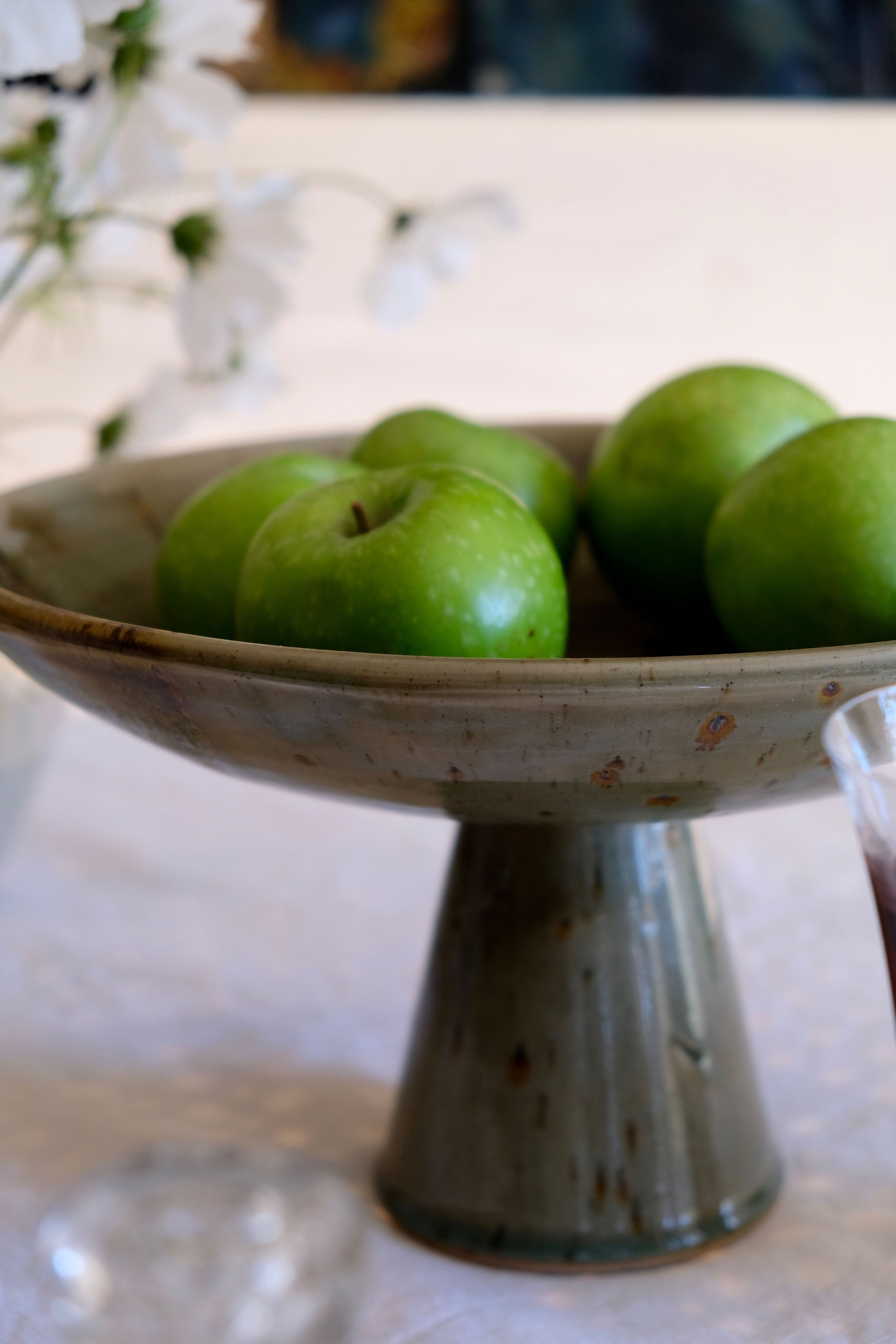 Compotier display ceramic cakes Japan 1950 unique piece