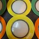 6 dessert plates of "Duralex" vinatge colour