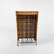 French Rattan and Steel Wine Rack, 1970s