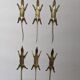 African art bronze crocodile knife holder, handcrafted